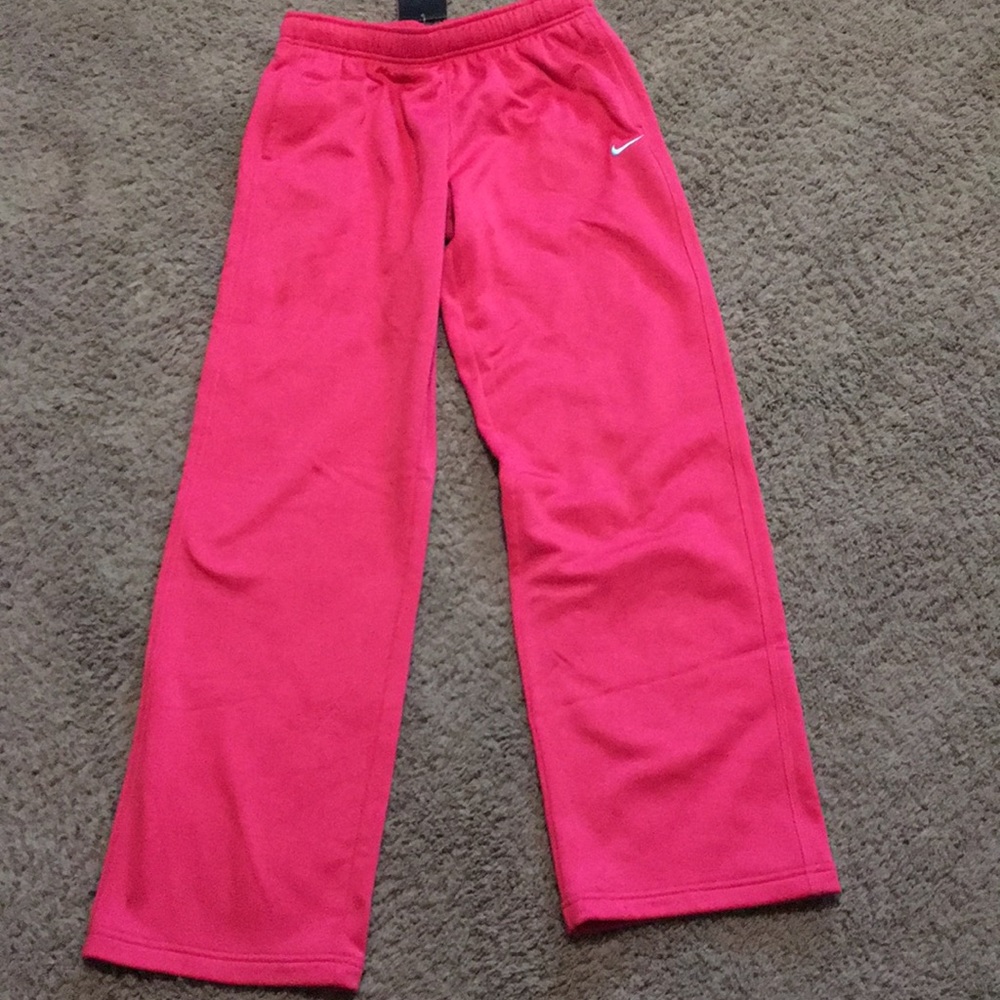 NWTs Nike therma-fit girls XL pink pants w/pockets